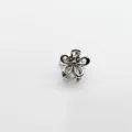 Silver alloy mini flower hair claw clip for women, cute small hair accessory and styling tool. - Hollow Flower / Silver
