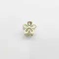 Mini alloy flower hair claw clip for women, cute floral hair accessory for styling. - Hollow Flower / Off White