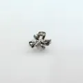 Silver alloy mini bow hair claw clip, cute styling accessory for bangs and broken hair. - Bow / Silver