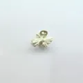 Detailed close-up shot showing the texture of the mini white bow hair claw clip. - Bow / Off White