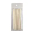 Wooden nail cuticle pusher sticks set in clear bag, pointed and flat dual head design. - 11.4cm Wood Sticks (10 Pieces/Bag)