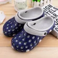 Chaussures de jardin respirantes d'été sabots sandales de plage pour hommes femmes bleu - Gris foncé
