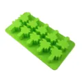 Vassoio per ghiaccio in silicone verde con forme di palma, stampo flessibile per bevande e feste. - Palma da cocco