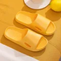 Yellow EVA slippers, lightweight soft platform home sandals, casual indoor bathroom shoes. - 36-37 / Yellow