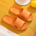 Orange EVA slide sandals for home and bathroom, lightweight non-slip couple slippers. - 36-37 / Orange