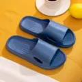 Blue EVA Home Slippers Non-Slip Casual Bathroom Sandals Lightweight Couple Shoes Pair. - Dark Blue