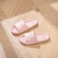 Sandales D'Intérieur En EVA Rose Chaussons Confortables Plats Antidérapants Été - Plissé Rose