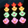 Colorful LED glowing bath ducks floating water toys for kids baby shower party fun play - Mixed Colors