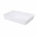 Weißer Kunststoff rechteckige Aufbewahrungsbox für Schublade Schreibtisch Kosmetik. - S / Weiß