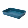 Dunkelblaue Kunststoff Rechteckige Desktop Aufbewahrungsbox Schubladen Teiler Organizer - S / Dunkelblau