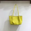 Yellow woven leather shoulder bag with double straps and heart charm for women mode. - Lemon Yellow