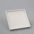 White wooden square storage tray, desktop organizer for sundries, compact home decor tray. - 20x20x2cm / White