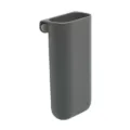 Grey sticky desk organizer pen holder, minimalist multifunctional office small item storage tube. - Long Gray