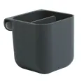 Dark grey sticky desk storage box multi-functional office pen holder small container bin - Gray