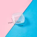Transparent plastic storage box small square container for jewelry parts and crafts organizer - 3.5*3.5*1.8cm [New]