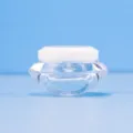 Transparante acryl cosmetische pot 10g lege reizen crème houder mit witte deksel voor make-up. - 10.00g