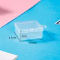 Transparent square plastic storage box for small parts jewelry fishing gear 4.5x4.5x2cm - 4.5*4.5*2cm [New]