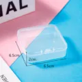 Square transparent plastic storage box, small parts container with lid, 6.5x6.5x2cm. - 6.5*6.5*2cm