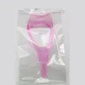 Pink plastic eyelash guard and comb makeup tool for easy application and flawless eye look - Bagged Eyelash Card(0033) / Pink