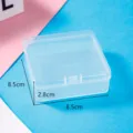Square transparent plastic storage box for small parts jewelry accessories 8.5x8.5x2.8cm - 8.5*8.5*2.8cm