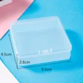 Square transparent plastic storage box clear organizer case for small items parts 9.5cm - 9.5*9.5*2.8cm
