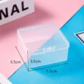 Clear Square Plastic Storage Box Small Component Container Organizer 5.5x5.5x3.5cm SKU - 5.5*5.5*3.5cm