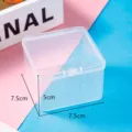 Clear transparent plastic square storage box for small parts and jewelry container 7.5cm - 7.5*7.5*5cm