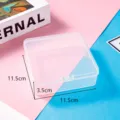 Clear plastic storage box square storage container for parts crafts and small items 11.5cm - 11.5*11.5*3.5cm