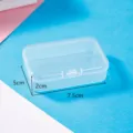 Clear plastic storage box for small parts, jewelry and craft accessories, compact size. - 7.5*5*2cm
