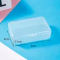Transparent plastic storage box rectangular clear small parts jewelry container organizer - 9*6*2.5cm