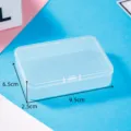 Clear plastic storage box, transparent rectangle organizer container for small parts and jewelry. - 9.5*6.5*2.5cm