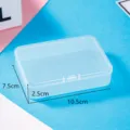 Clear plastic storage box rectangular small parts organizer container case 10.5x7.5cm - 10.5*7.5*2.5cm