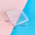 Clear plastic storage box square organizer case small parts box jewelry container 12.8x10.8cm - 12.8*10.8*2.8cm