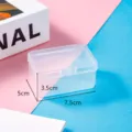 Transparent plastic storage box, rectangular small parts container for jewelry and accessories. - 7.5*5*3.5cm