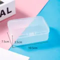 Transparent plastic storage box rectangular organizer for jewelry small parts accessories - 10.5*7.5*3.5m