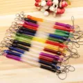 Llaveros de espiral de plástico de colores con cierres metálicos para llaves de teléfono. - Multicolor