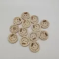Handgemachte Holzknöpfe mit graviertem Design für DIY Nähen Handwerk Kleidung Dekoration Projekte - Biene Geschnitzter Stil / 20mm