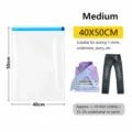 Transparante vacuüm opbergzak medium 40x50cm voor kleding, overhemden en broeken. - Middel (40*50cm)