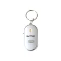 Witte draagbare sleutelzoeker slimme stemgestuurde tracker met LED sleutelhanger item - OPP Zak / Wit