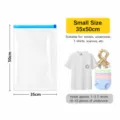 Transparante plastic vacuüm opbergzak met handige slider sluiting voor kleding en reizen. - Klein (35x50cm)