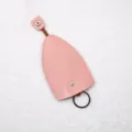 Funda para llaves de coche de cuero PU rosa con cordon practico y anillo metalico fuerte. - Estuches para llaves - rosa