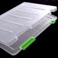 Scatola di archiviazione per documenti A4 in plastica trasparente con chiusure verdi. - Formato grande (A4) 30,7x23,2 cm / Verde
