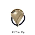 Gouden druppelvormige metalen haarband elastische geometrische paardenstaart haaraccessoire. - 1105-10