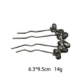 Vintage crystal hair fork dark metal hair clip elegant butterfly hair accessory 6.3x9.5cm size - Butterfly Fork Gray Style (1132-2)