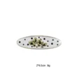 Elegant white polka dot gold butterfly hair clip spring clip fashion women hair accessories - White Base Black Dot Gold Butterfly Pearl Decor Style (1101-28)