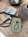 Green nylon crossbody phone bag, casual minimalist shoulder bag for daily use and travel. - Army Green