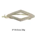Elegante Strass Rhombus Haarspange Legierung Gold Haarnadel Damen Haarschmuck Accessoires - Rauten Strass Stil (1072-16) / Gold