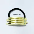 Minimalistisches goldenes Metall Haargummi geometrischer Zopfhalter Haaraccessoire - Glatte Linien Knotenstil (1062-25)
