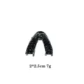 Small black rhinestone arch hair claw clip, 2x2.5cm 7g sparkling crystal metal hair accessory - White