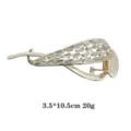 Elegante Strass-Legierung Haarspange, 3,5x10,5 cm glänzende geometrische Haarklammer für Frisurendesign. - Strass Stab Stil (1072-9) / Gold